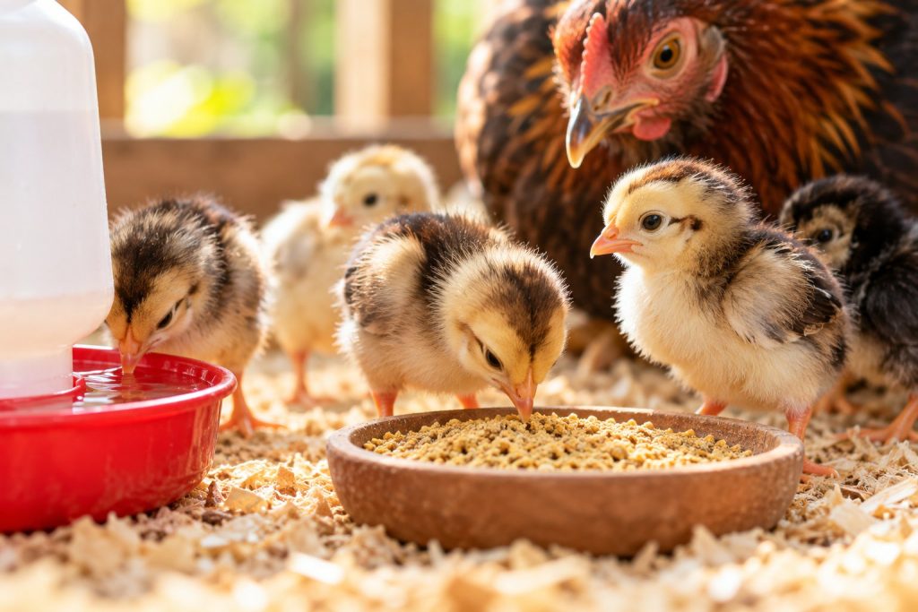 Gà chọi con mới nở ăn gì, uống nước khi nào? 1 Gà chọi con mới nở ăn gì, uống nước khi nào?