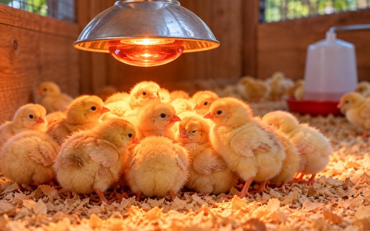 Gà con tụm dưới đèn sưởi: đọc dấu hiệu và xử lý