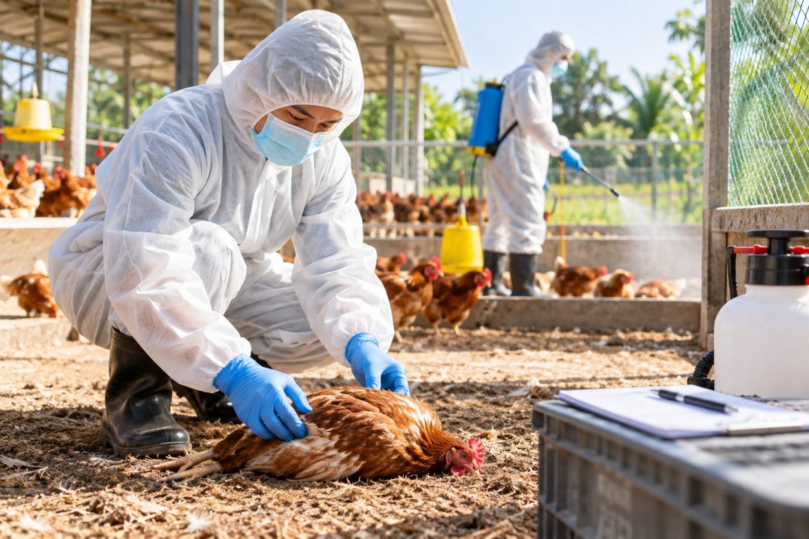 Xử lý gà chết bất thường: Các bước an toàn