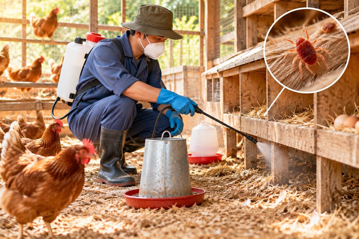 Cách diệt mạt gà trong chuồng an toàn, đúng cách
