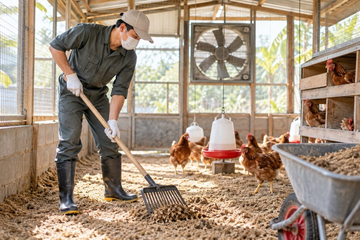 Chuồng gà có mùi khai: nguyên nhân và cách xử lý