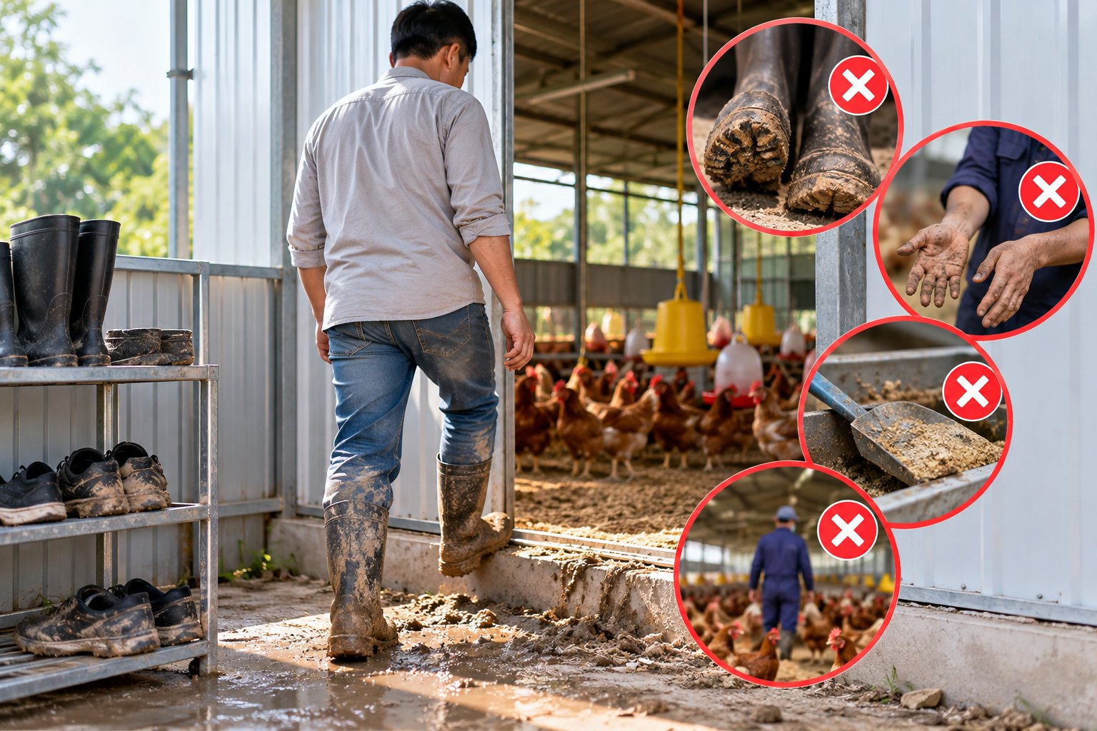Ảnh minh hoạ: Kiểm soát ra vào chuồng gà: checklist dễ áp dụng