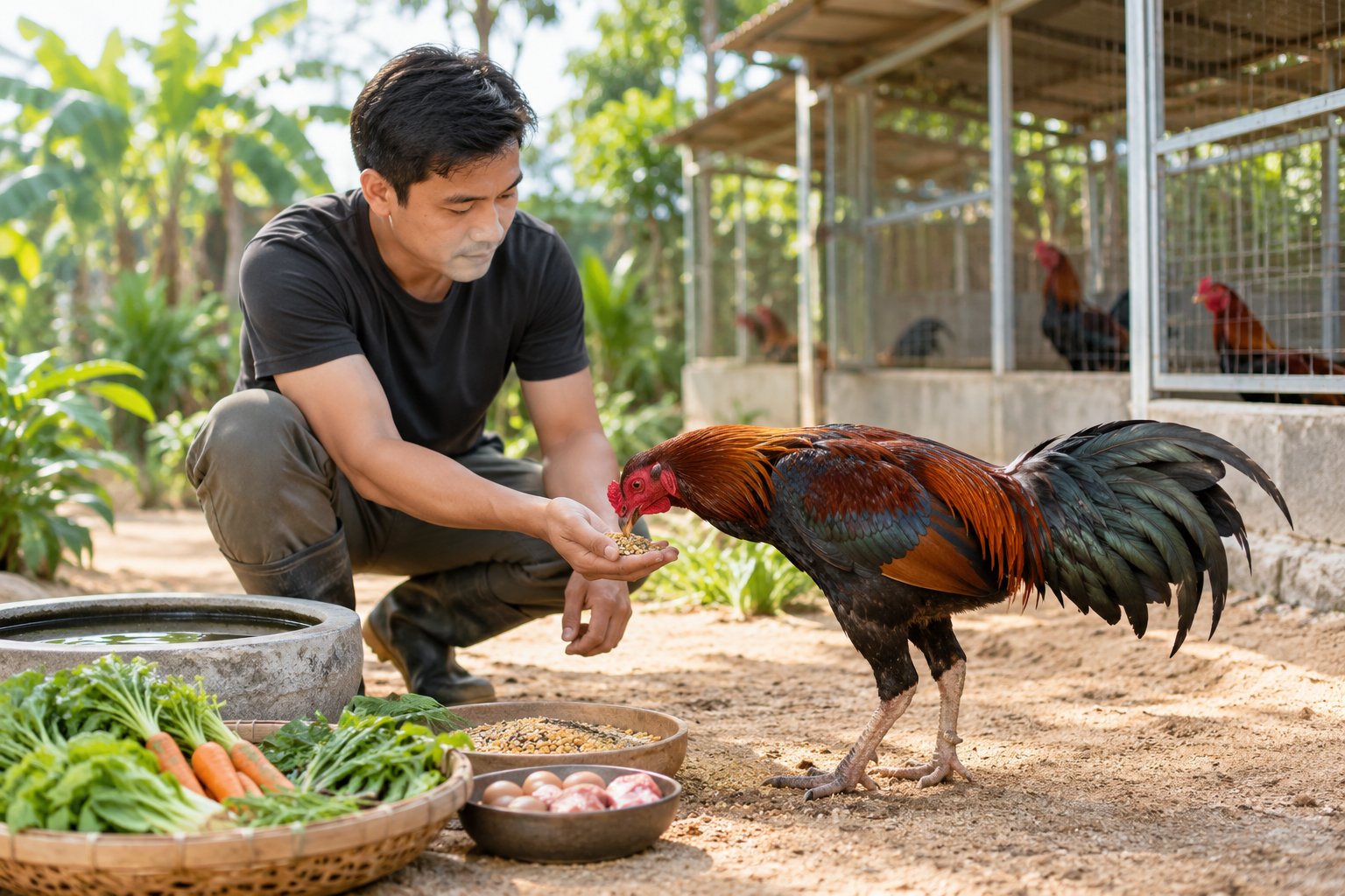 Ảnh minh hoạ: Nuôi dưỡng là gì? Cách nuôi dưỡng gà chọi đúng