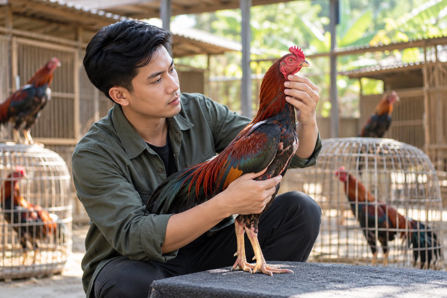 Ảnh minh hoạ: Cách nuôi gà chọi khỏe mạnh từ giống đến chăm sóc