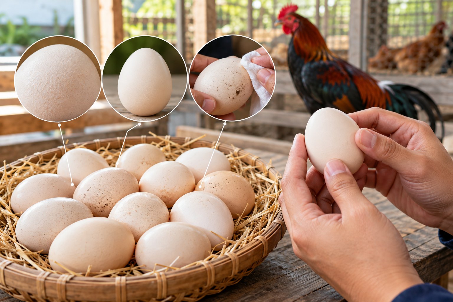 Ảnh minh hoạ: Cách chọn trứng gà chọi để ấp đúng tiêu chí