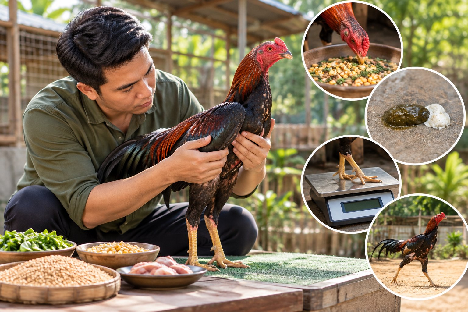 Thức ăn cho gà chọi sau bệnh: Phục hồi từng bước 2 Ảnh minh hoạ: Thức ăn cho gà chọi sau bệnh: Phục hồi từng bước