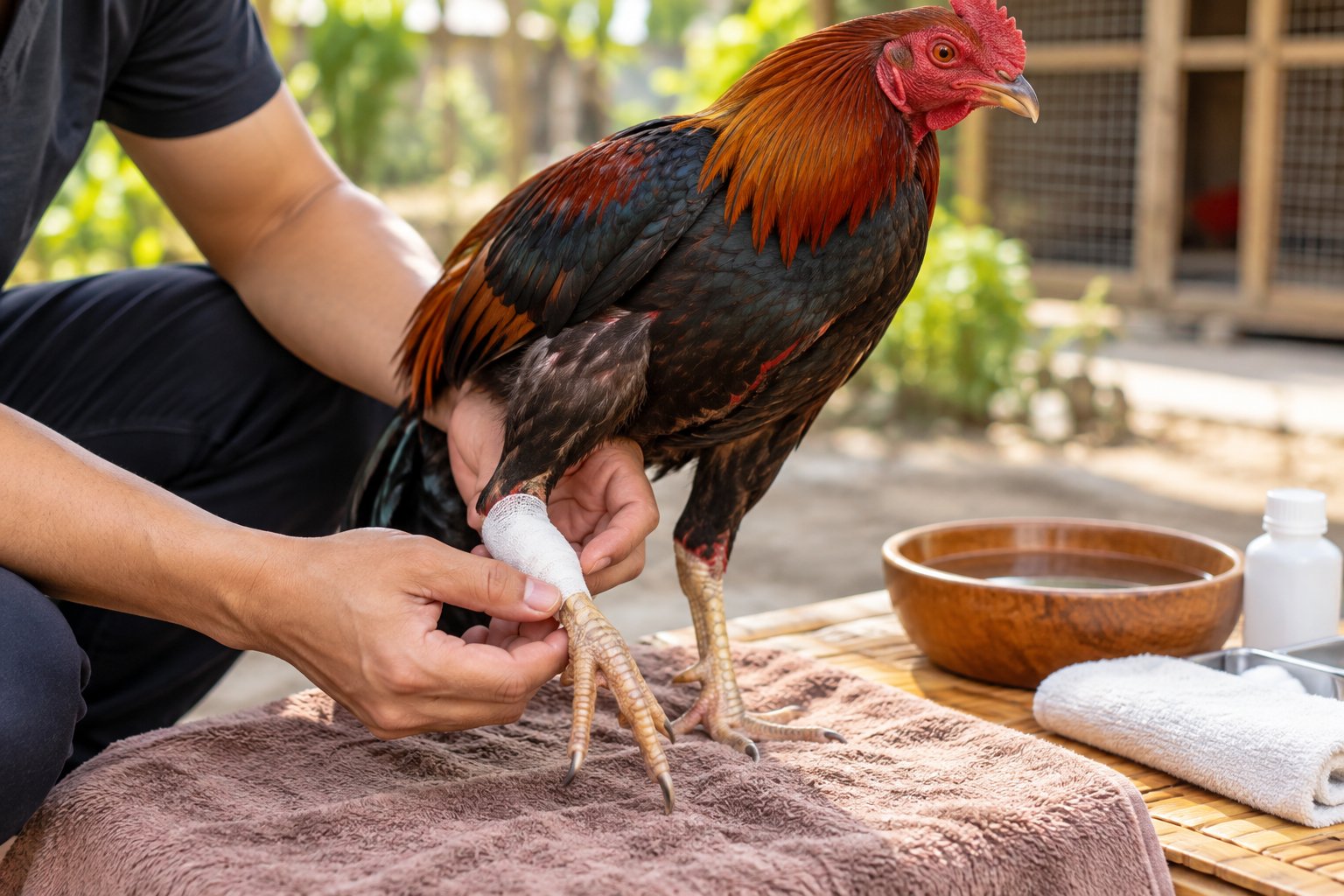 Gà chọi đi khập khiễng: Cách kiểm tra chân an toàn 3 Ảnh minh hoạ: Gà chọi đi khập khiễng: Cách kiểm tra chân an toàn