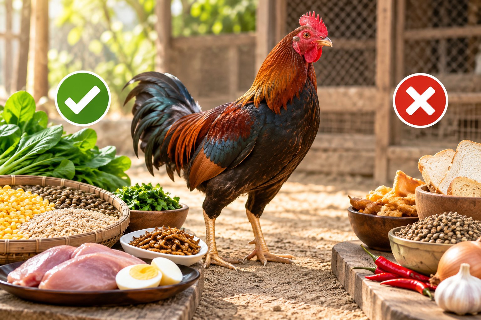 Thức ăn cho gà chọi sau bệnh: Phục hồi từng bước 3 Ảnh minh hoạ: Thức ăn cho gà chọi sau bệnh: Phục hồi từng bước