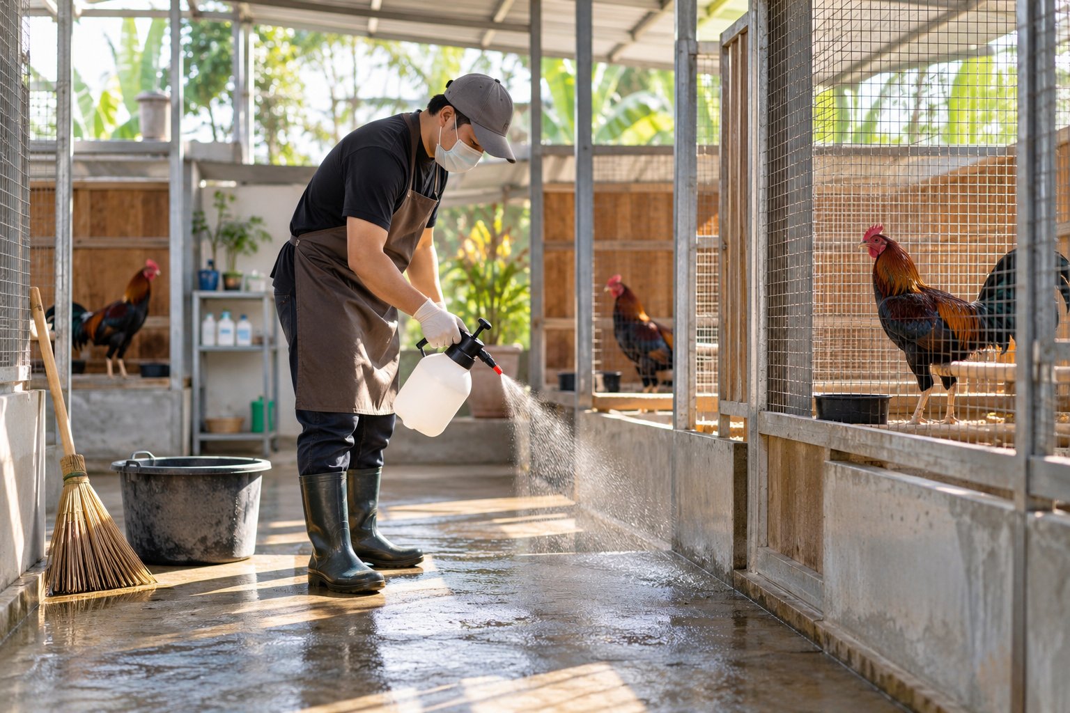 Ảnh minh hoạ: Cách phòng bệnh cho gà chọi: Vệ sinh và tiêm phòng